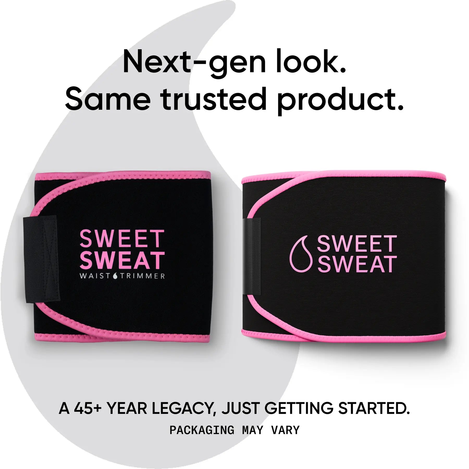Sweet Sweat Ab Trainer for Women and Men - Sweat Band Waist Trainer Belt for High Intensity Training and Gym Workouts, 5 Adjustable Sizes - Black/Pink