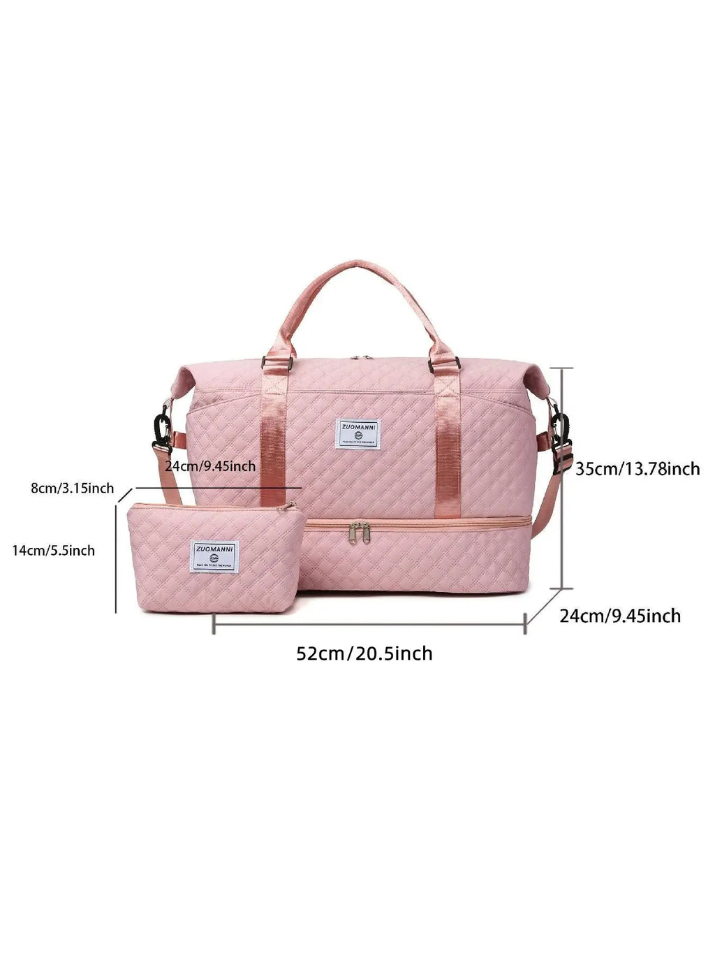 Large Capacity Travel Bag Set, Portable Travel Duffle Bag, Letter Pattern Zipper Travel Bag with Shoe Compartment, Casual Sports Fitness Bag for Women & Men, Travel Cosmetic Bags, Travel Organizer Bag